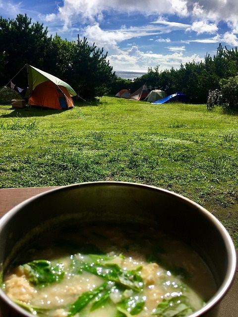 キャンプ飯朝食